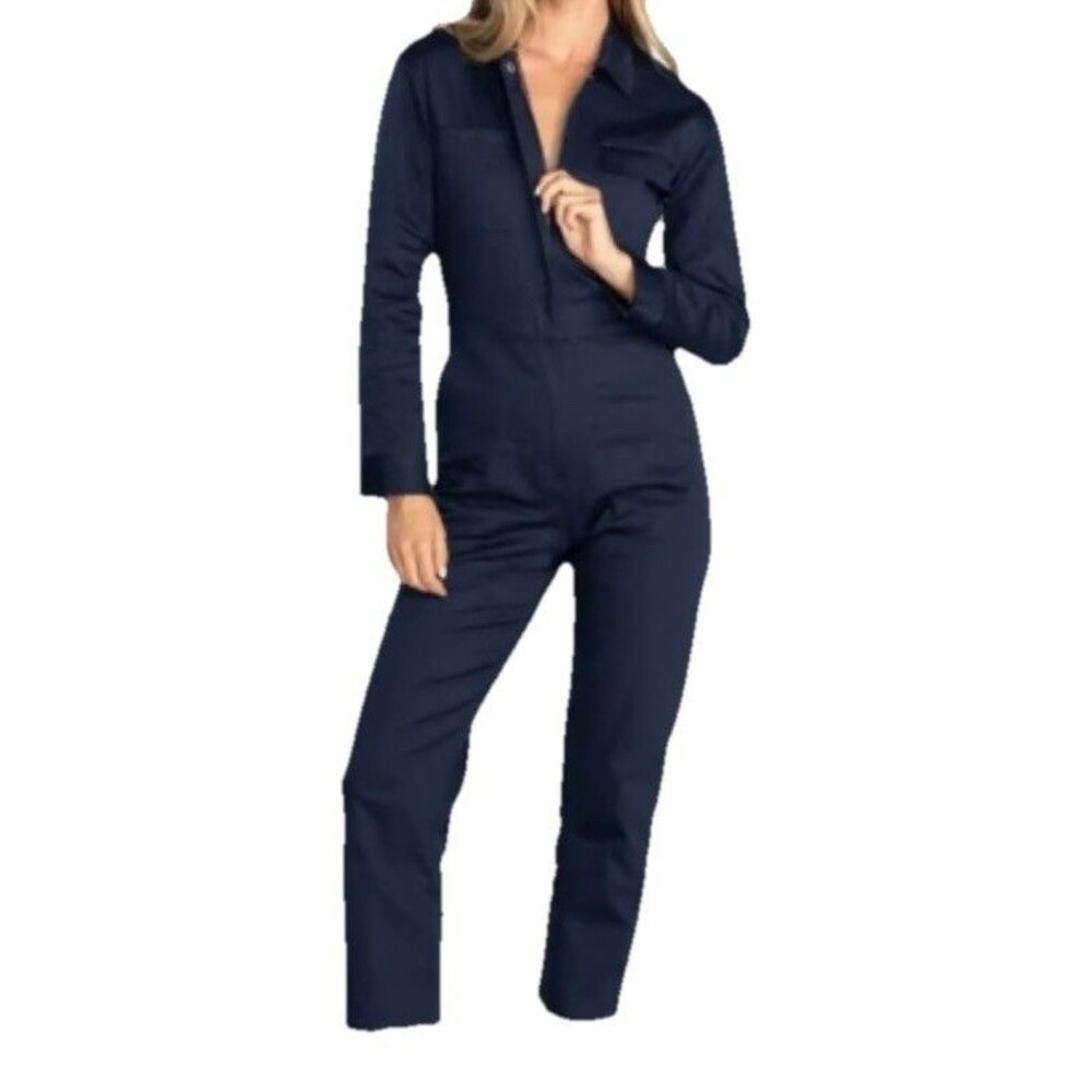 RIVET UTILITY Navy Blue  COTTON JUMPSUIT Size XS